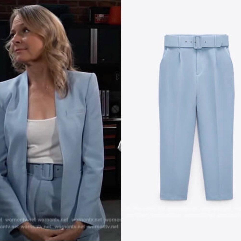 Zara Women's Sky Blue suit blazer and pants